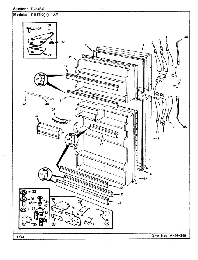 Diagram for RB17KA1AF (BOM: BG26A)