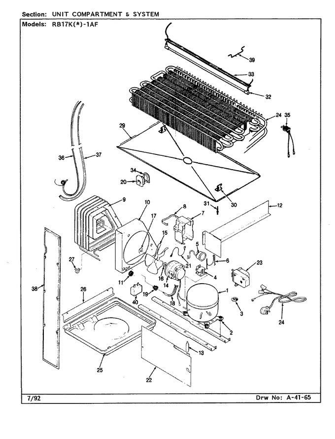 Diagram for RB17KA1AF (BOM: BG26C)