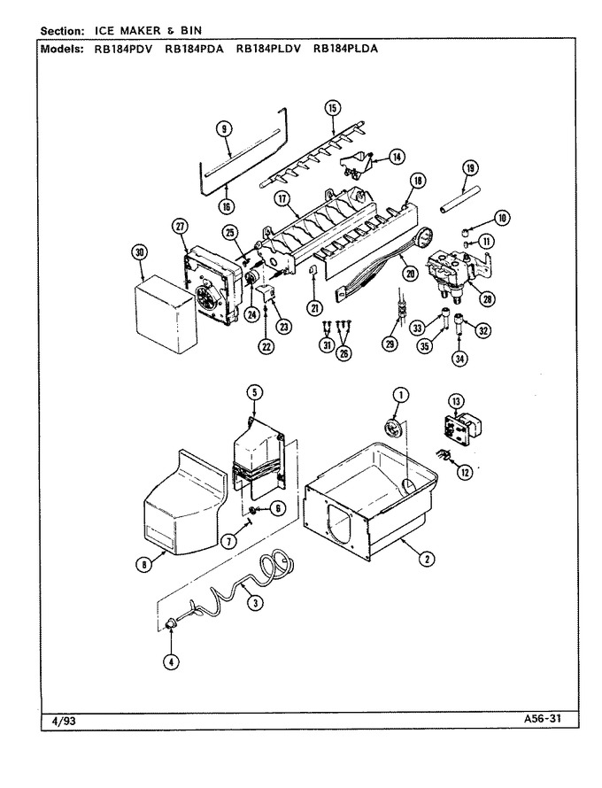 Diagram for RB184PDV (BOM: DG42A)