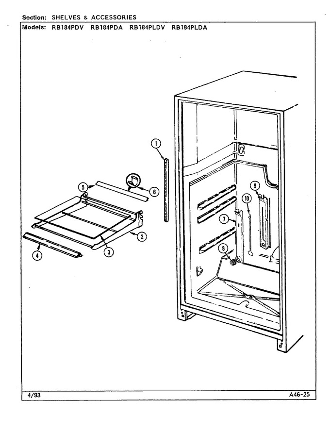 Diagram for RB184PDV (BOM: DG42A)
