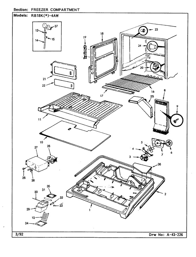 Diagram for RB18KN-4AW (BOM: BG43A)