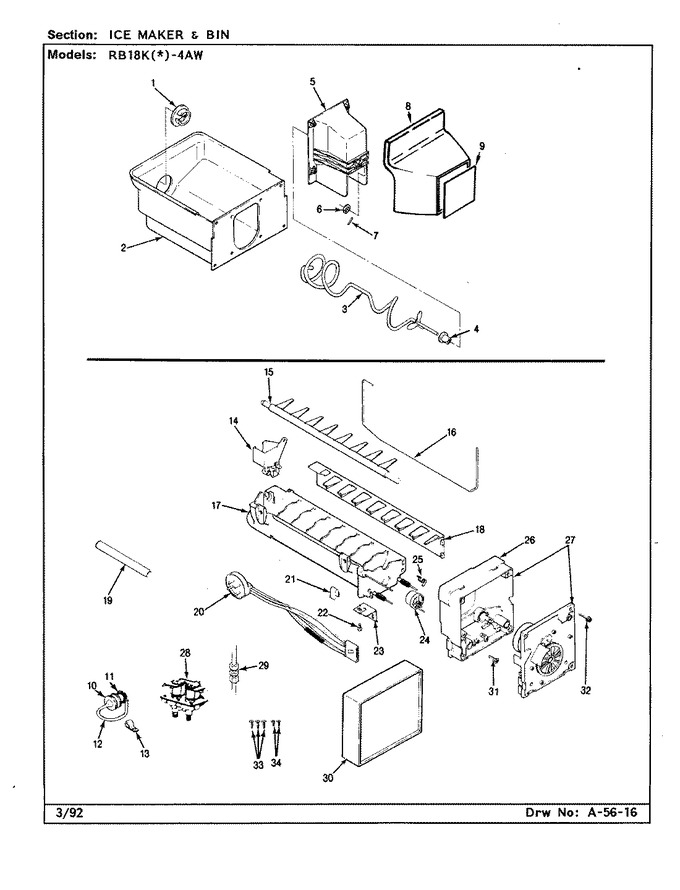 Diagram for RB18KA-4AW (BOM: BG43A)