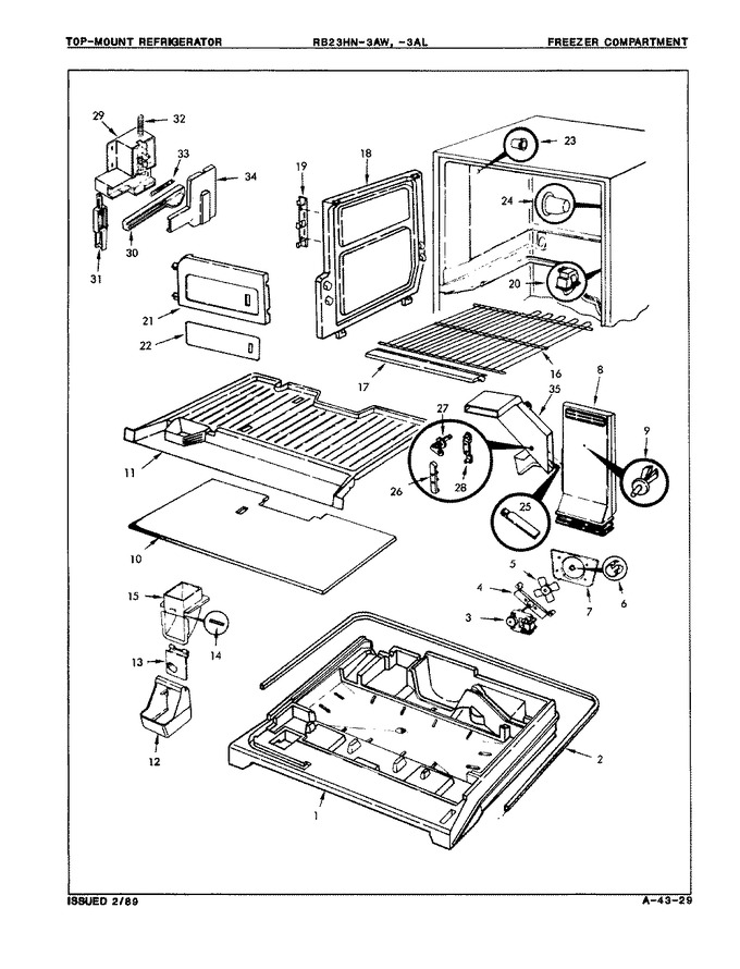 Diagram for RB23HA-3AW (BOM: 8B23A)