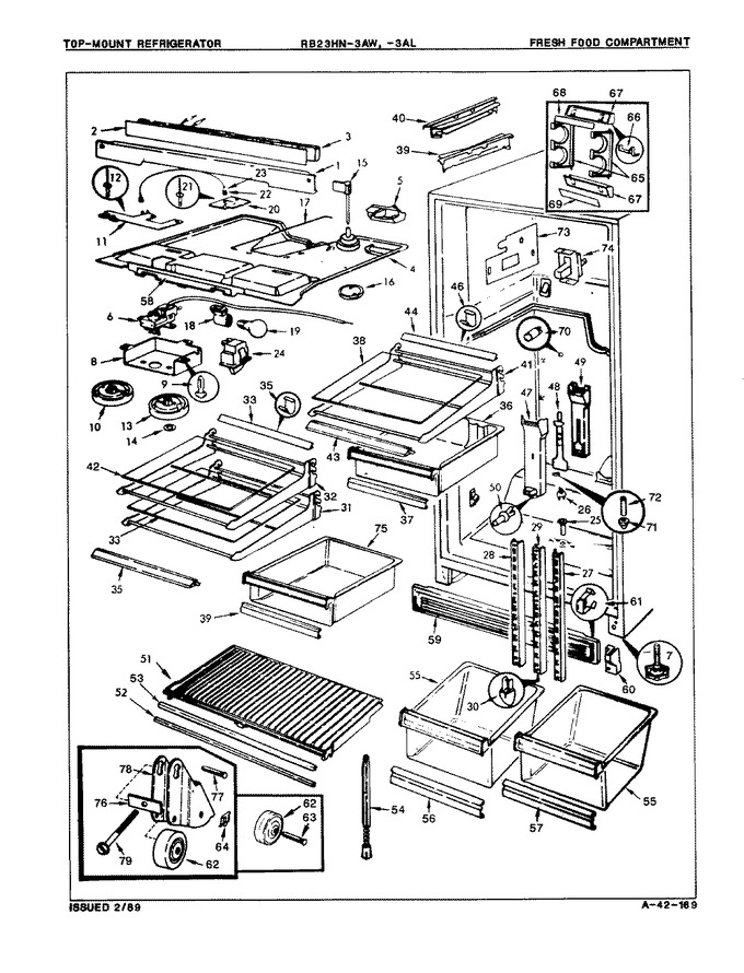 Diagram for RB23HA-3AW (BOM: 8B23A)