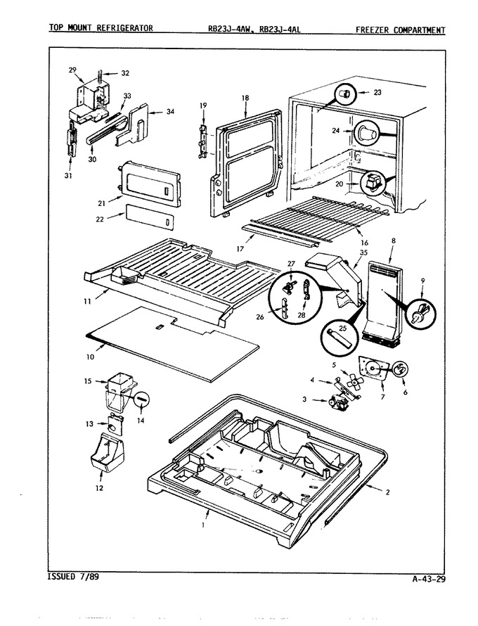 Diagram for RB23JA-4AW (BOM: 9A87A)