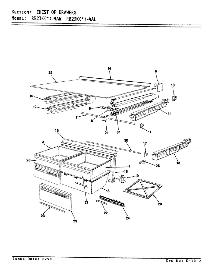 Diagram for RB23KA-4AL (BOM: AG96C)