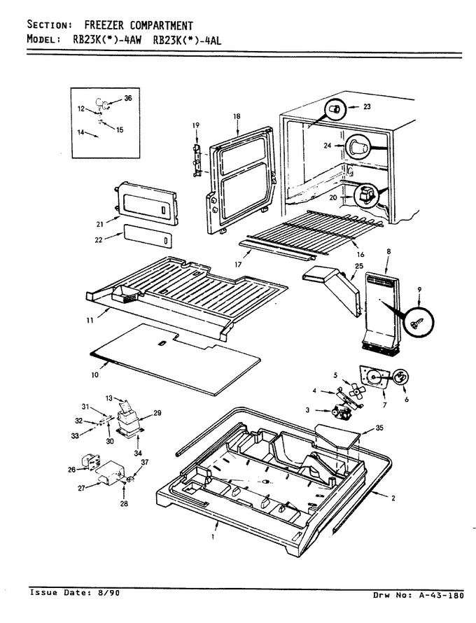 Diagram for RB23KA-4AL (BOM: AG99C)