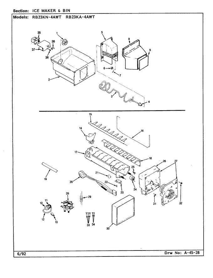Diagram for RB23KN4AWT (BOM: CL81A)