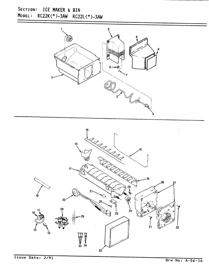 Diagram for RC22LA-3AW (BOM: BS32A)