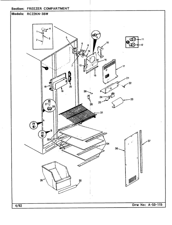 Diagram for RC22KN-3BW (BOM: BS35D)