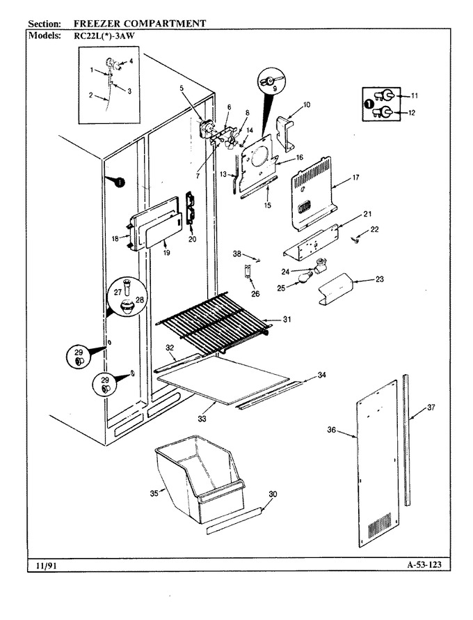 Diagram for RC22LA-3AW (BOM: BS31C)