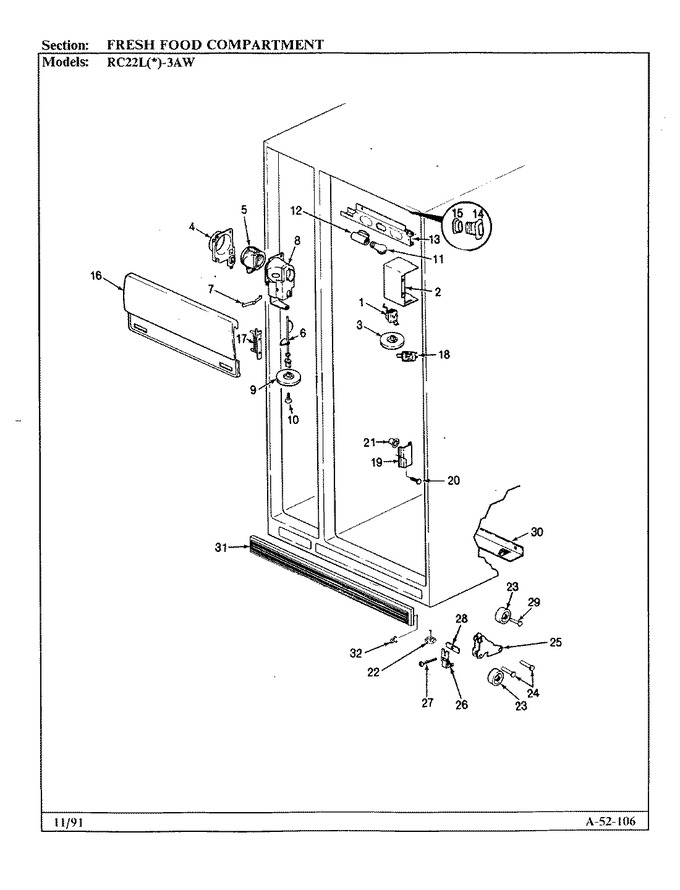 Diagram for RC22LA-3AW (BOM: BS32D)