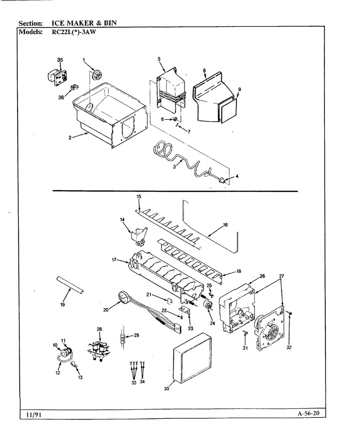 Diagram for RC22LA-3AW (BOM: BS32D)