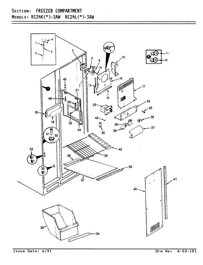 Diagram for RC24KA-3AW (BOM: AS82A)