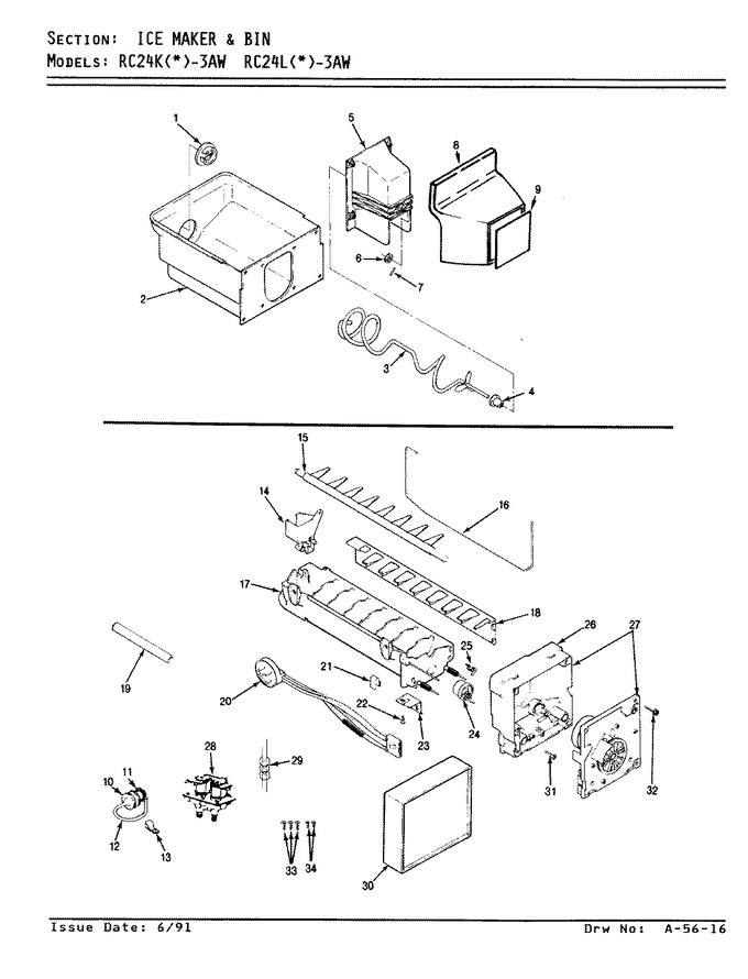 Diagram for RC24LA-3AW (BOM: BS82A)