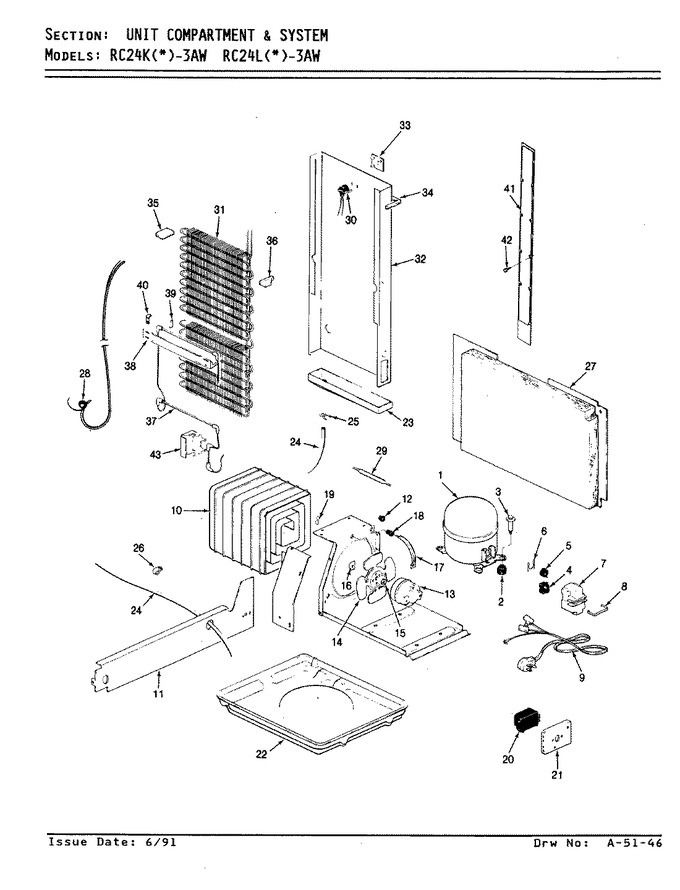Diagram for RC24LA-3AW (BOM: BS82A)