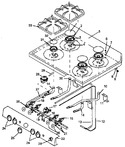 Diagram for 04 - Main Top Assy - Sealed Burners