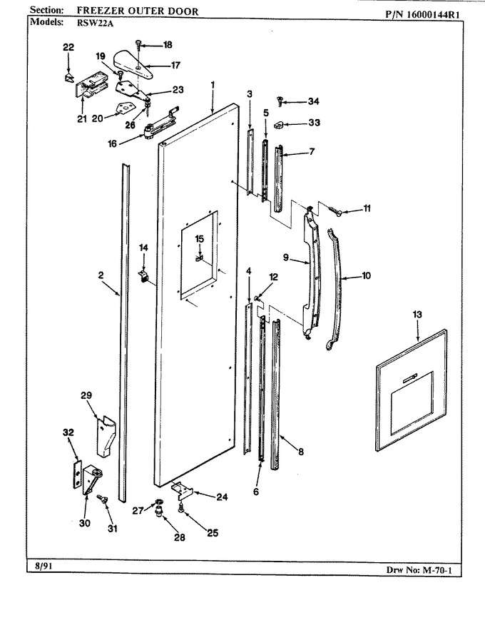 Diagram for RSW22A (BOM: 9M21A)