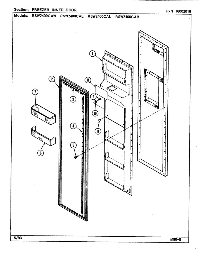Diagram for RSW2400CAL (BOM: DM87A)