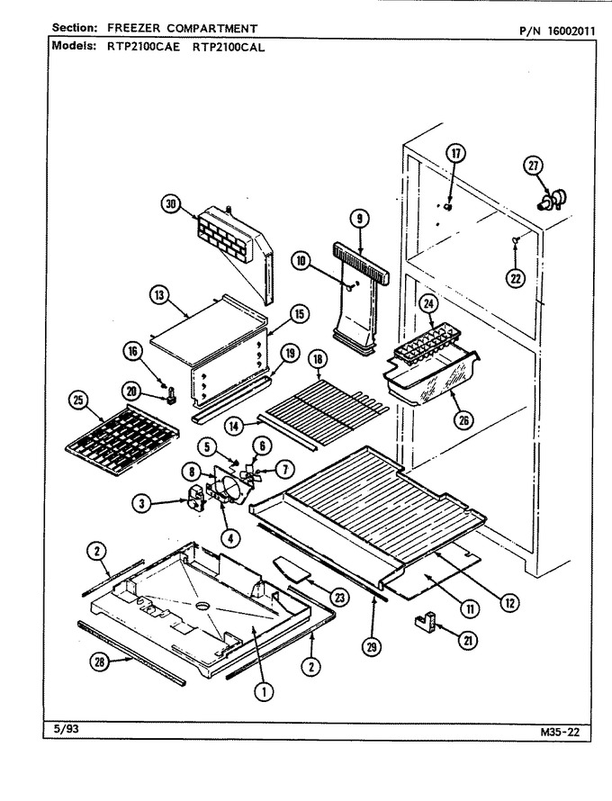 Diagram for RTP2100CAL (BOM: DH75A)