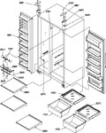 Diagram for 10 - Ref/fz Shelves, Lights, And Hinges