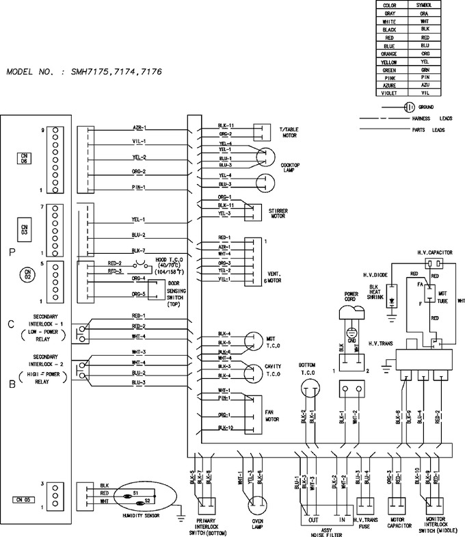 Diagram for SMH7175WE