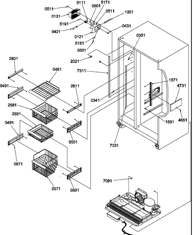 Diagram for SRDE528TW (BOM: P1312601W W)