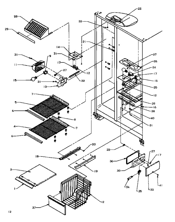 Diagram for SXDE27QL (BOM: P1162208W L)