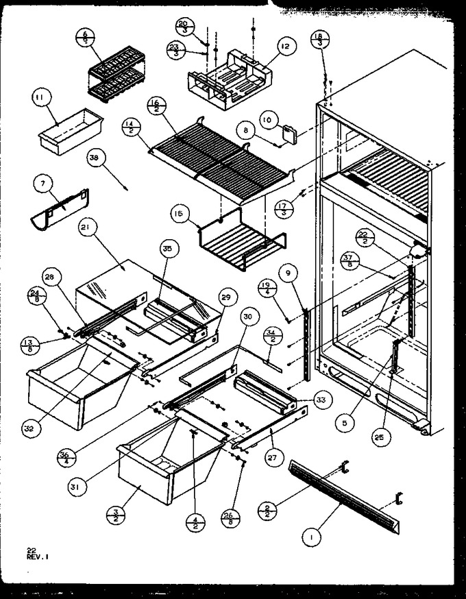 Diagram for TZI21RW (BOM: P1168001W W)