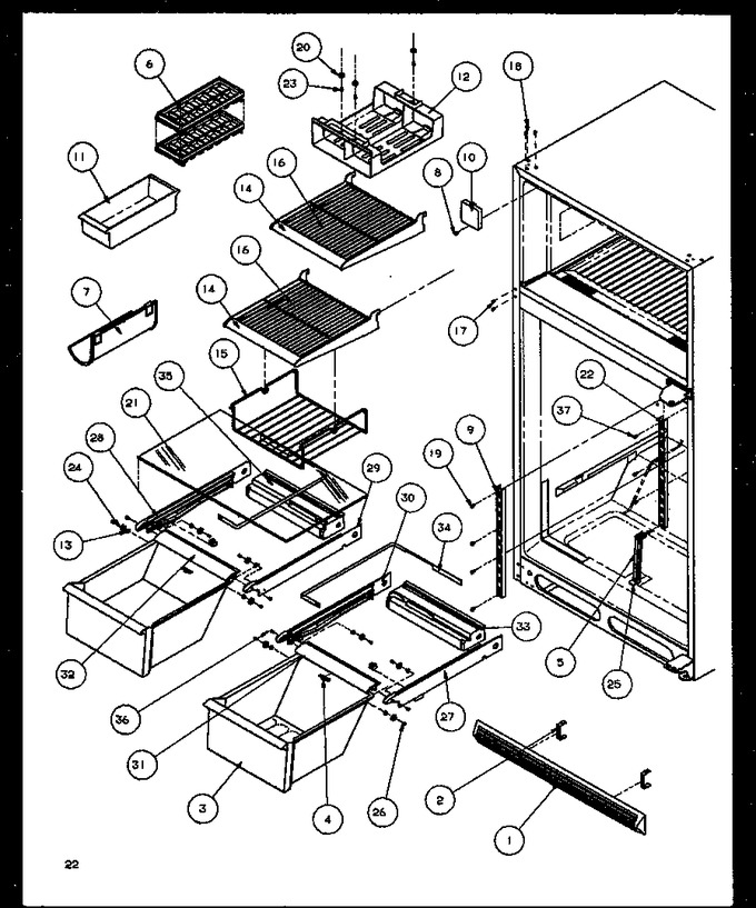 Diagram for TZI21RE (BOM: P1168005W E)