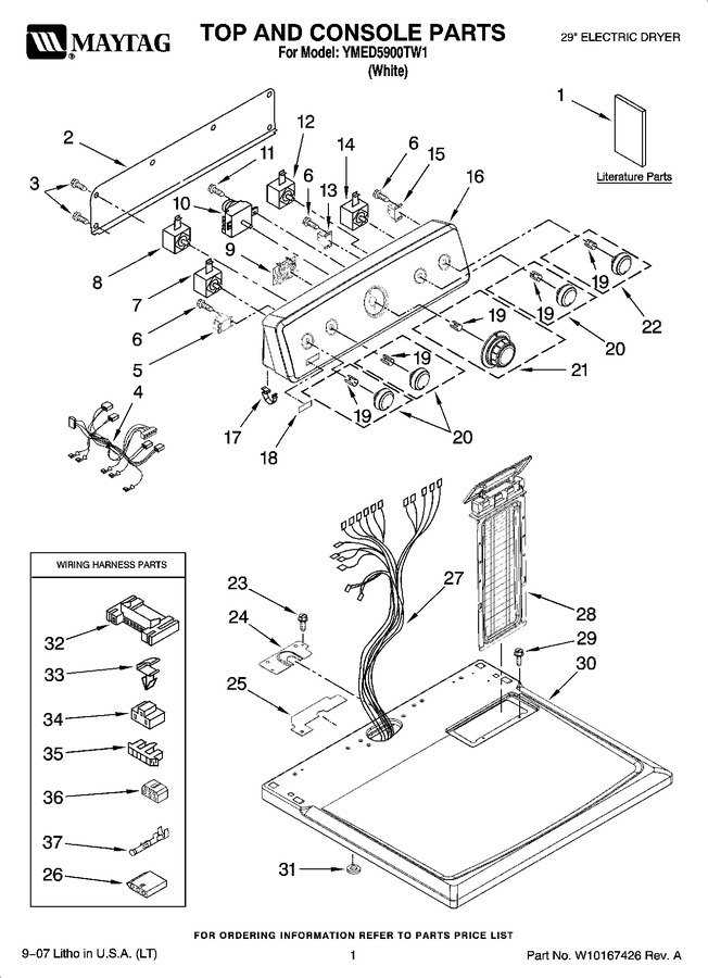 Diagram for YMED5900TW1