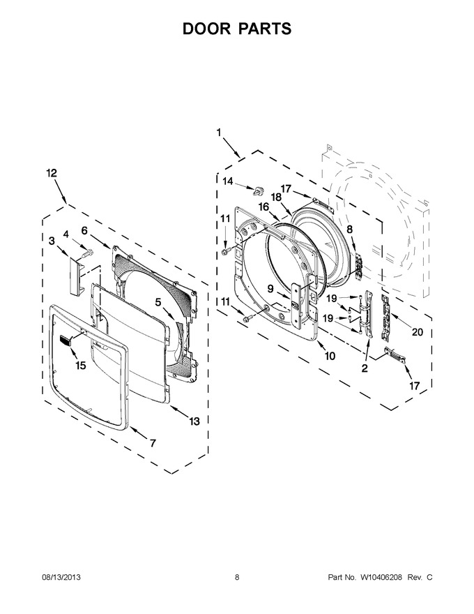 Diagram for YMED7000XW1