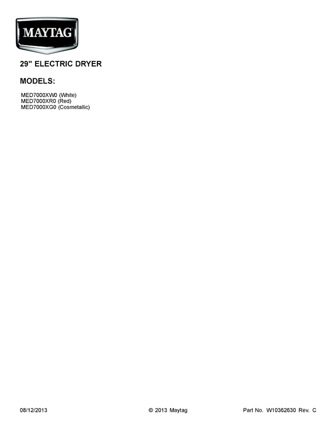 Diagram for MED7000XG0