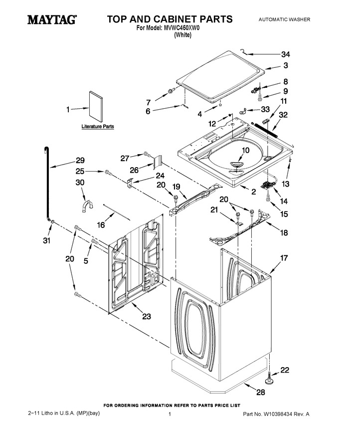 Diagram for MVWC450XW0