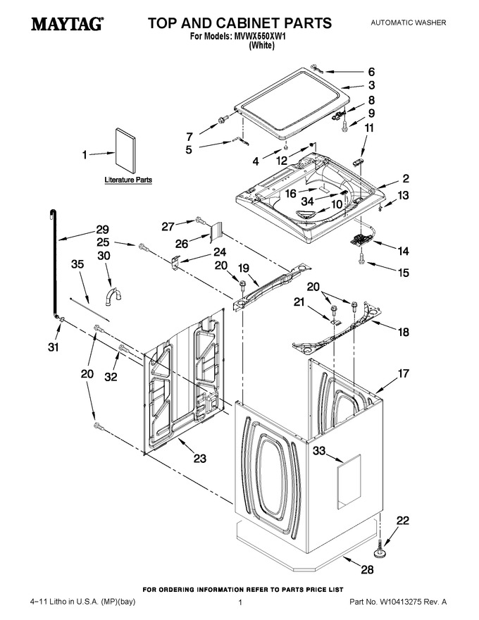Diagram for MVWX550XW1