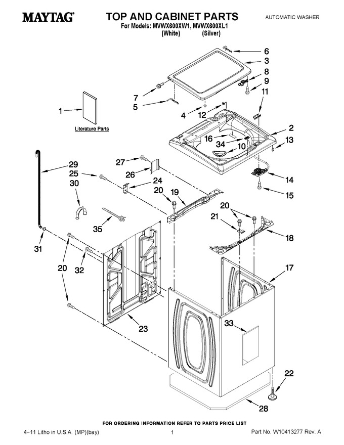 Diagram for MVWX600XW1