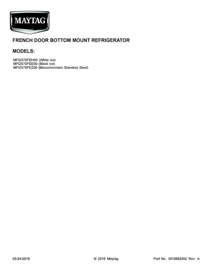 Diagram for MFI2570FEE00