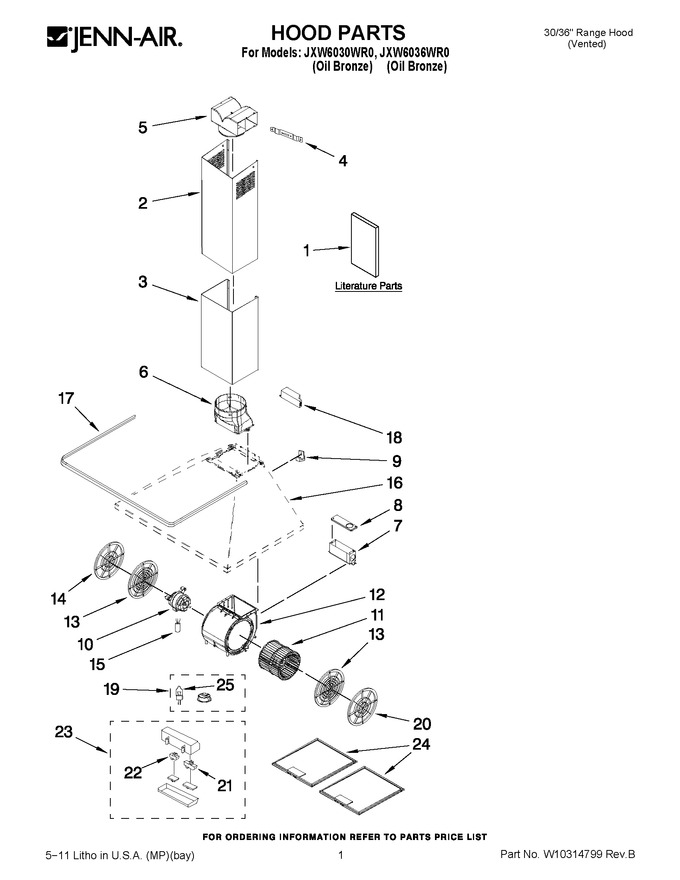 Diagram for JXW6036WR0
