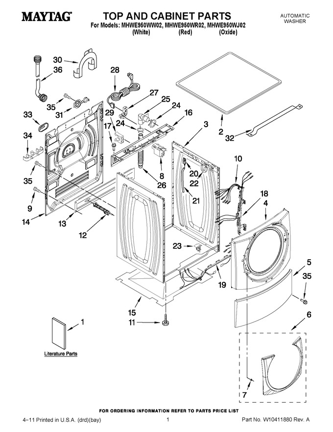 Diagram for MHWE950WW02