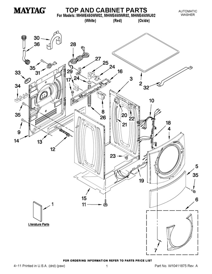 Diagram for MHWE450WR02