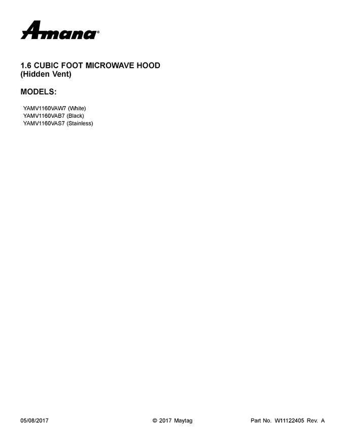 Diagram for YAMV1160VAS7