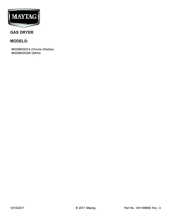 Diagram for MGDB855DW4