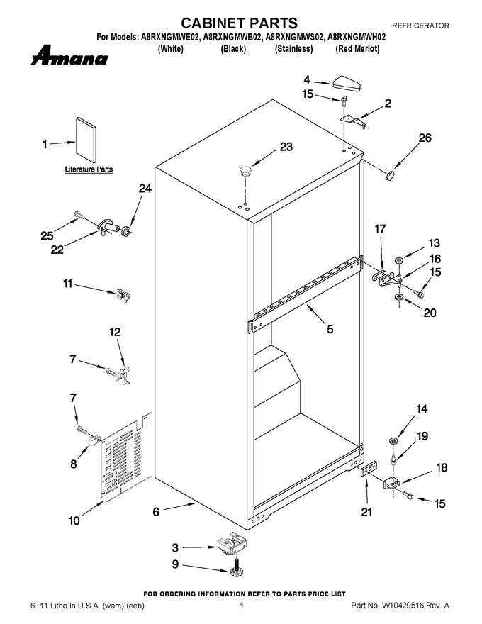 Diagram for A8RXNGMWB02