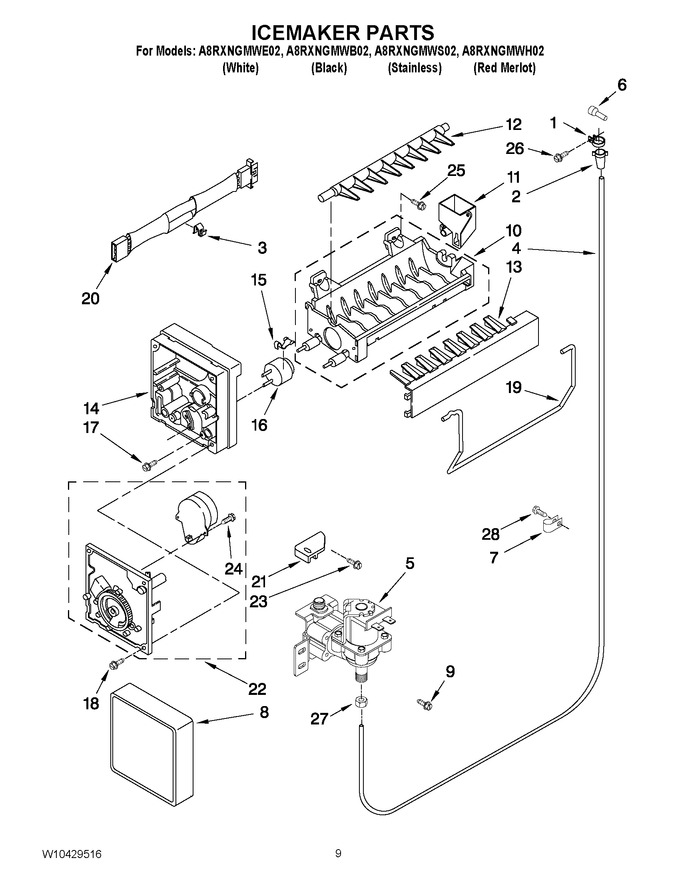 Diagram for A8RXNGMWB02