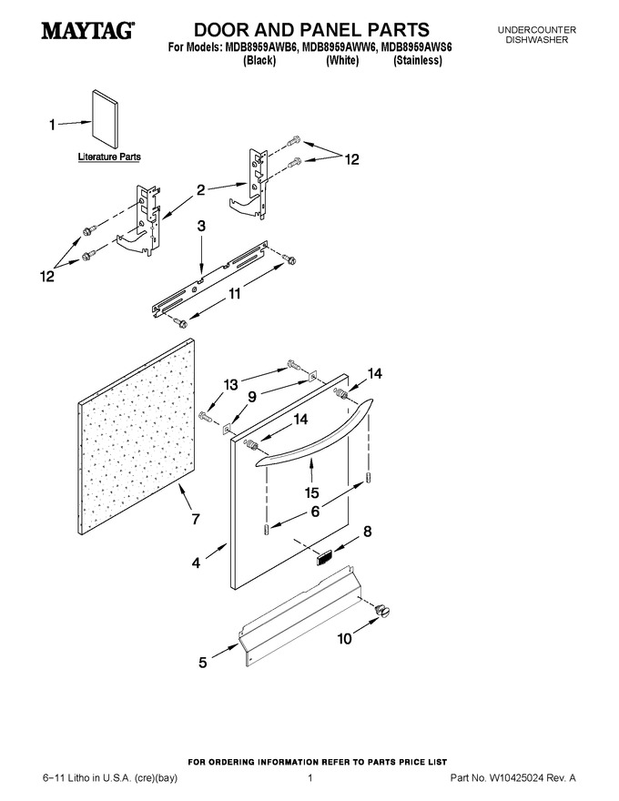 Diagram for MDB8959AWB6