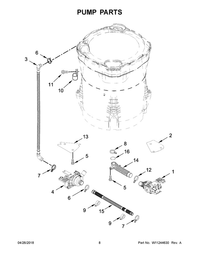 Diagram for MVWB965HW0