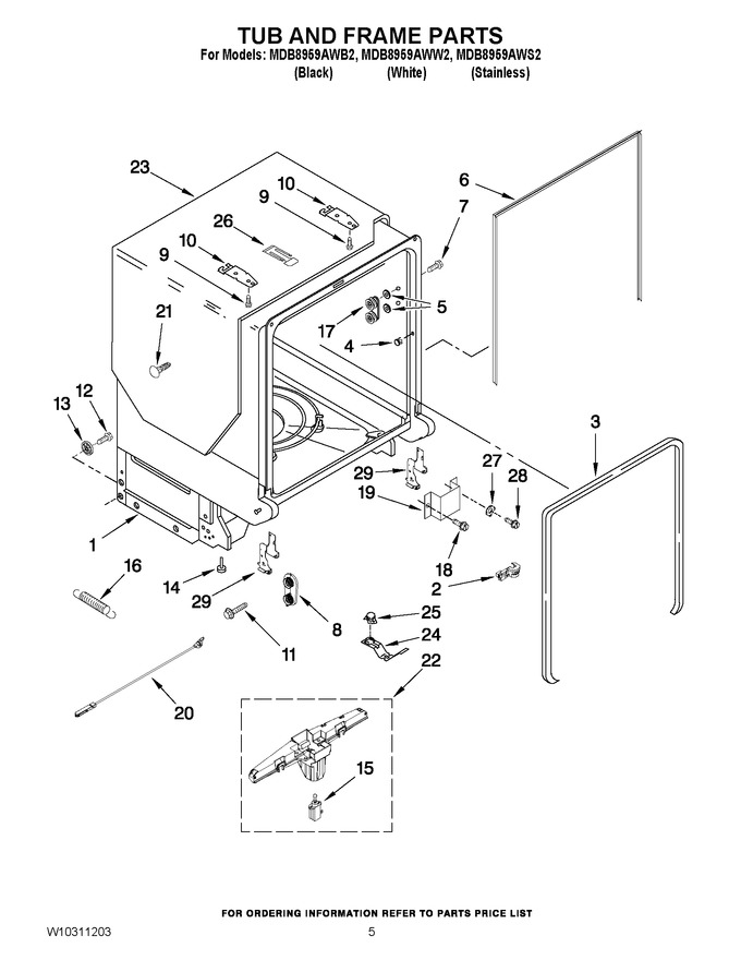 Diagram for MDB8959AWW2