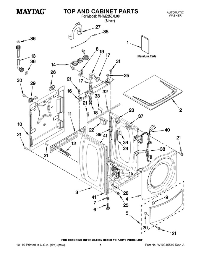 Diagram for MHWE250XL00