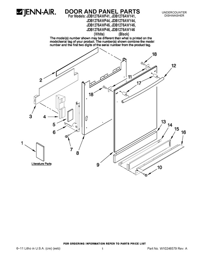 Diagram for JDB1275AWF46