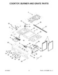 Diagram for 03 - Cooktop, Burner And Grate Parts